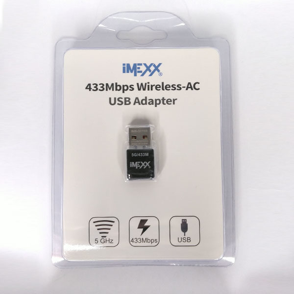 433Mbps Wireless-AC USB Adapter (Imexx)